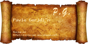 Pavle Gerjén névjegykártya